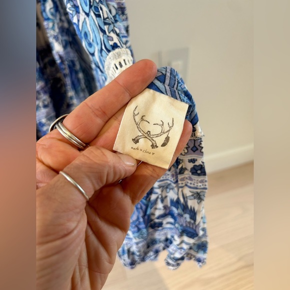 Vintage Spell and the Gypsy Collective Hotel Paradiso Bluebird Maxi Gown Dress - Picture 12 of 17